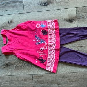 Girls boutique size 6 two piece summer outfit.